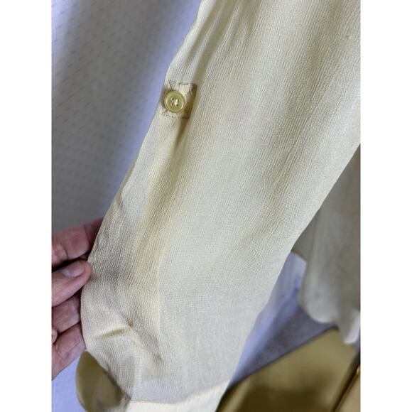 CHICO'S Sheer Boho Art To Wear Shirt Top Asymmetrical Hem Embroidery Size XL 3 - Picture 11 of 15